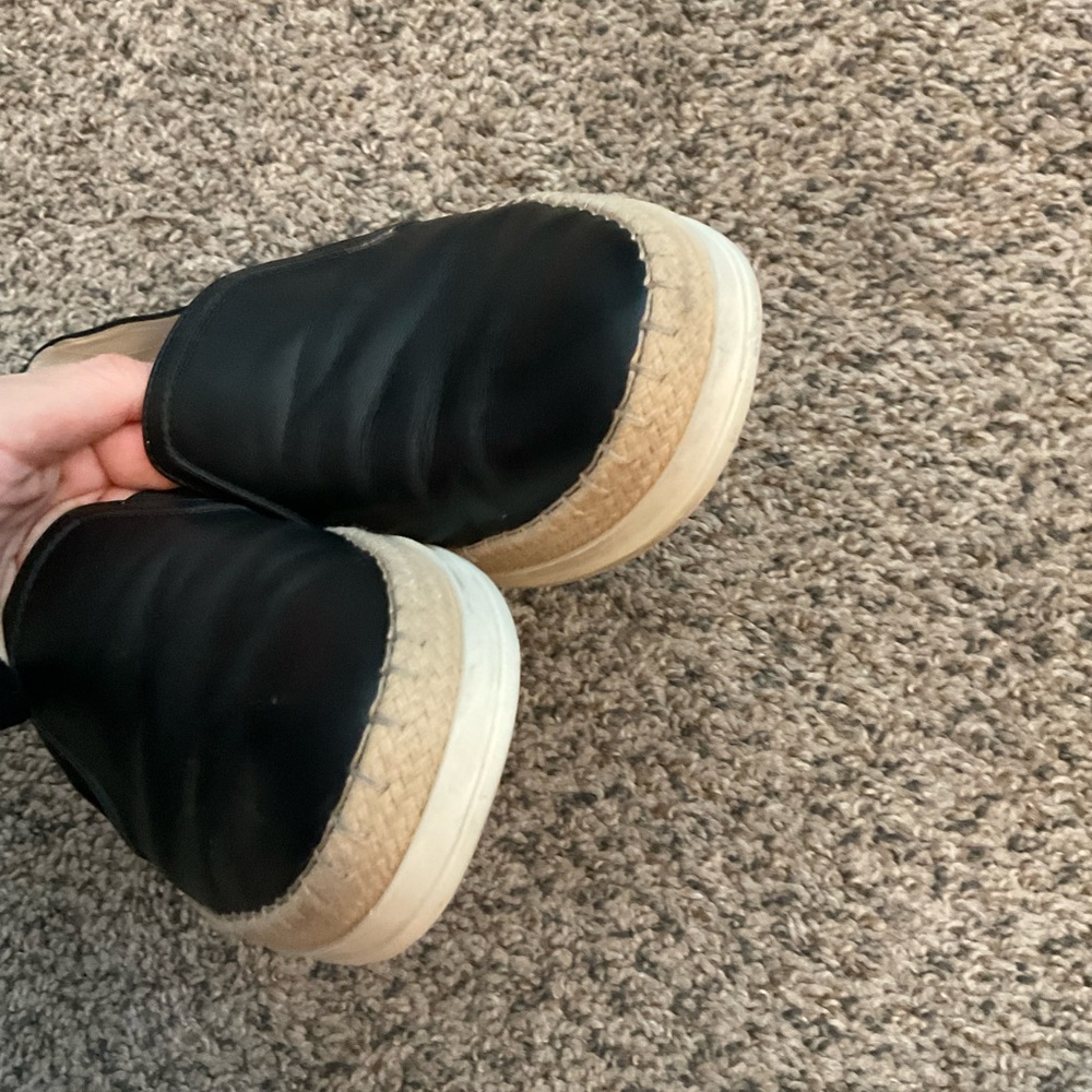 Tod’s Espadrille black leather Slip Ons - size 38.5 - Picture 6 of 10